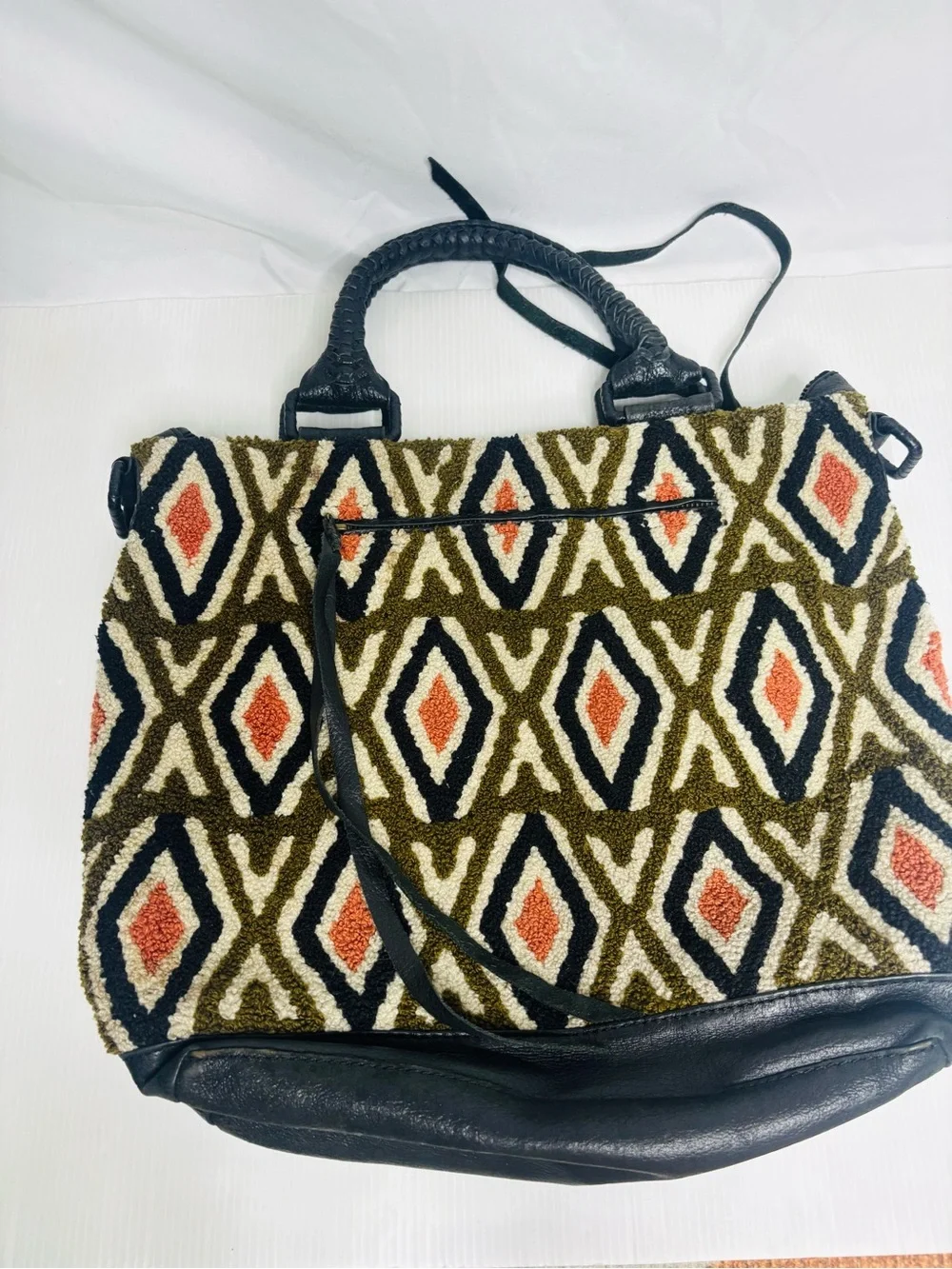 Cleobella Layla Weekender Carpet Bag and Leather Trimmed Bag